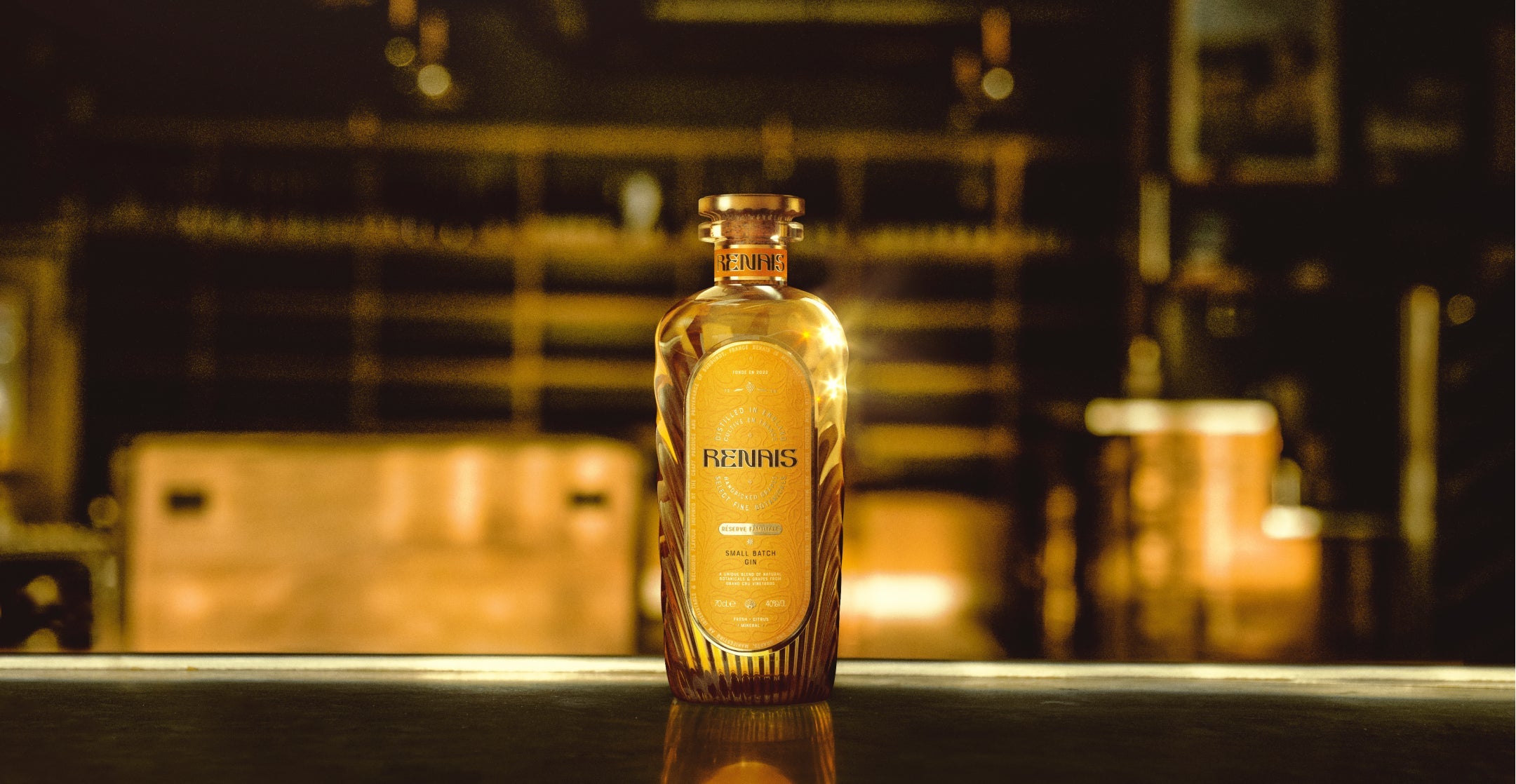 Bottle of Renais with blurry background